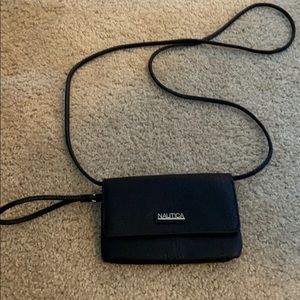 Nautical Black Shoulder Bag or Wristlet